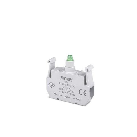 EMAS B9 B SİNYAL YEŞİL LED'Lİ BLOK 12-30 V AC/DC