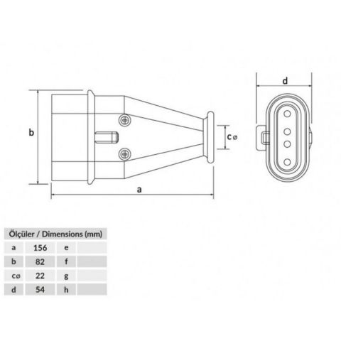 BEMİS 25-40A.YASSI DÜZ FİŞ
