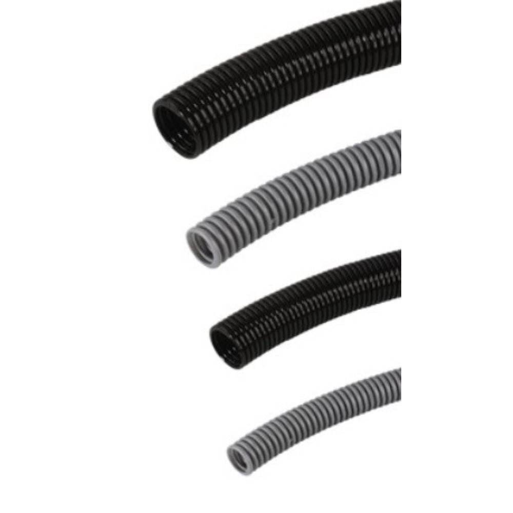 MUTLUSAN PLASTİK Ø26 POLYAMİD SPİRAL BORU(ALEV YAYMAYAN) (GRİ) (25 METRE)