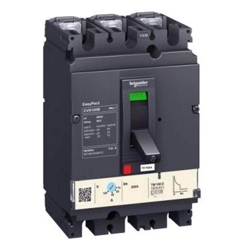 SCHNEIDER 70-100 AMP EASY PACT CVS 3 KUTUP 380V AC 25KA KOMPAK ŞALTER 3606480220142