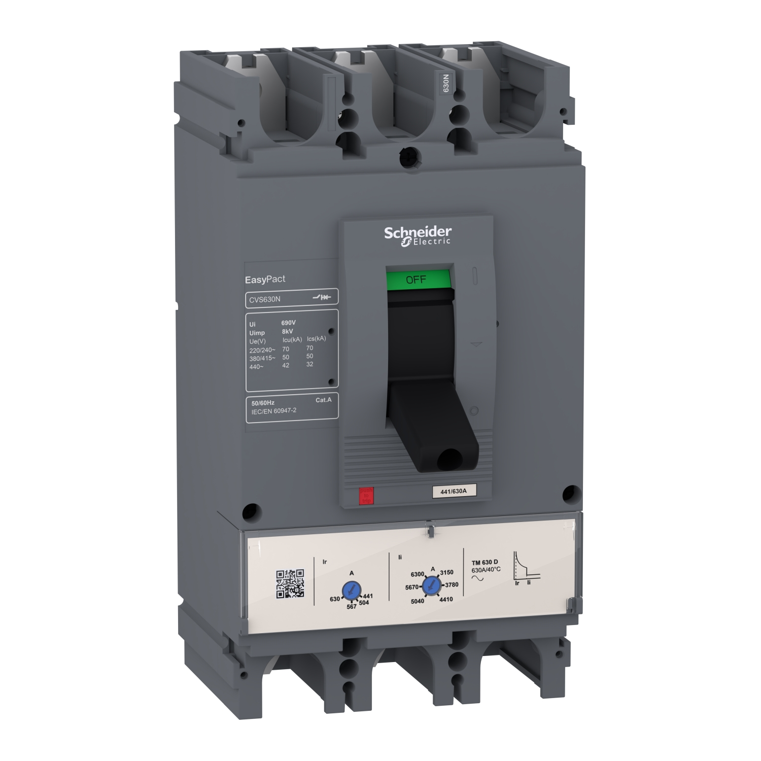 SCHNEIDER EASYPACT CVS CVS630N TM600D DEVRE KESİCİ 3P/3D 3606480257124