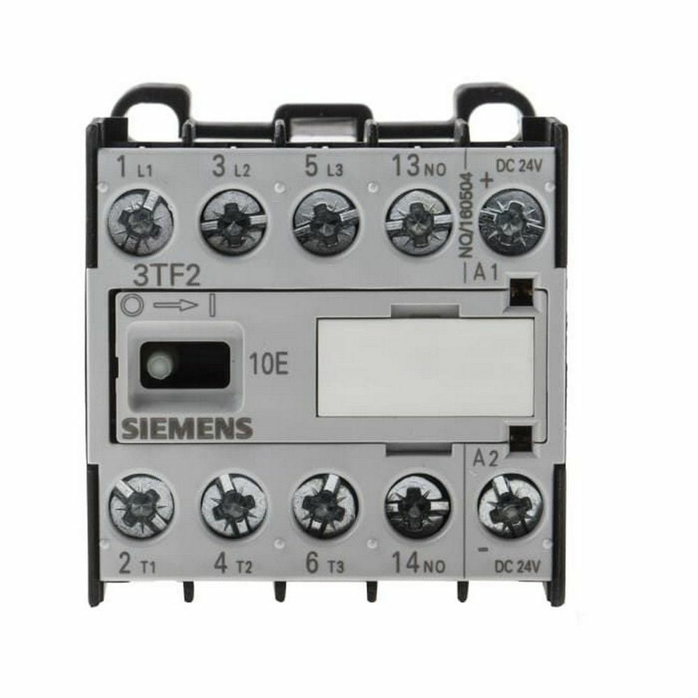 SIEMENS 3TF2010-0BB4 RAYA MONTAJLI KONTAKTÖR DC 24V BOBİN GERİLİMLİ 4KW 9A 1NO