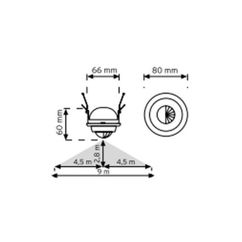 NADE 10365 360 DERECE TAVAN TİPİ SPOT SIVAALTI HAREKET SENSÖRÜ