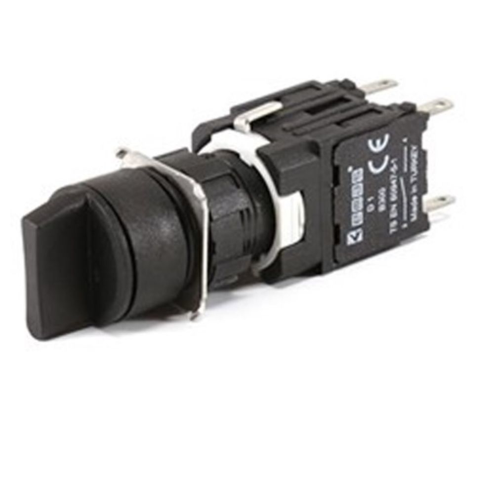 EMAS EMAS D101YS30 2NA 16MM SİYAH YUVARLAK SEÇİCİ BUTON