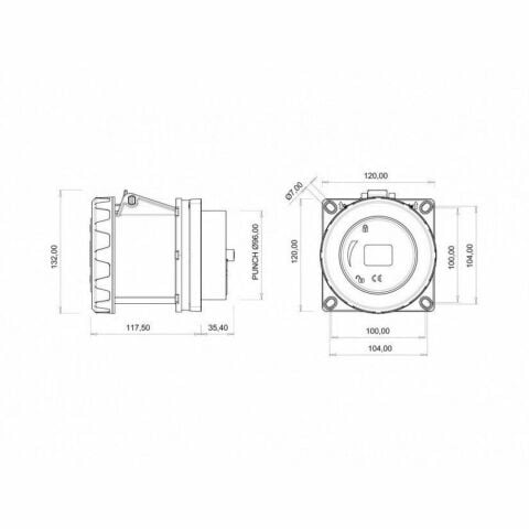 BEMİS BC1-6505-7413 5/125A. MAKİNE PRİZ