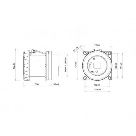 BEMİS BC1-6505-7413 5/125A. MAKİNE PRİZ