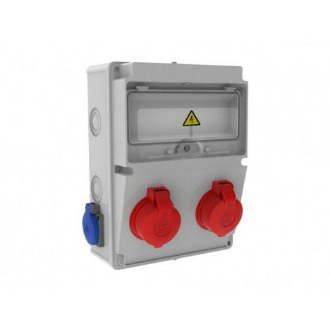 BEMİS BD2-2205-2020 ÖN 2 AD. 3/25A. 380V. YAN 2 AD. 1/16A. 220V. PRİZLİ KOMBİNASYON