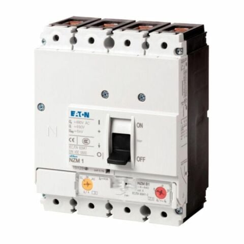 EATON NZMC1-4-A63 KOMPAKT ŞALTER (AYARLANABİLİR TERMİK-MANYETİK KORUMALI) 4X63A 36KA