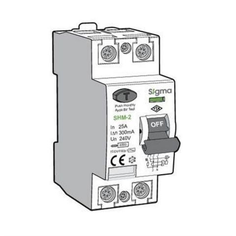 SİGMA SRM2025030 SRM 2P 25A 30MA KAÇAK AKIM KORUMALI OTOMATİK SİGORTA