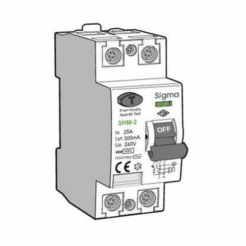 SİGMA SRM2025030 SRM 2P 25A 30MA KAÇAK AKIM KORUMALI OTOMATİK SİGORTA