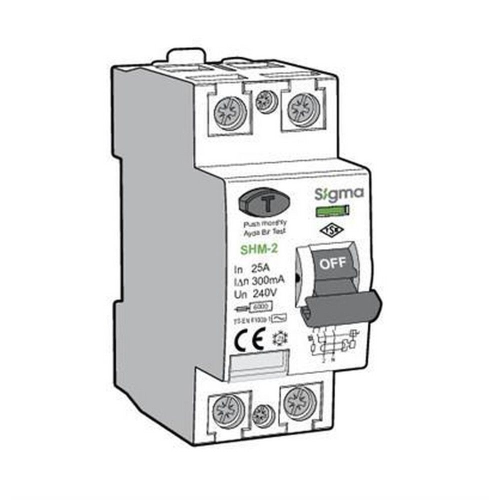 SİGMA SRM2032030 SRM 2P 32A 30MA KAÇAK AKIM KORUMALI OTOMATİK SİGORTA