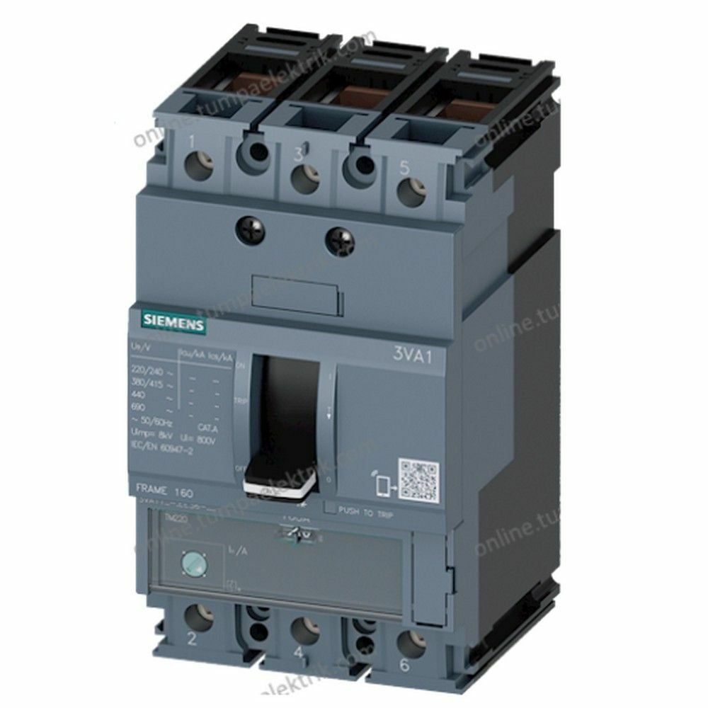 SIEMENS 3VA1110-4EE36-0AA0 3 KUTUP KOMPAKT TM220 36KA 70-100A