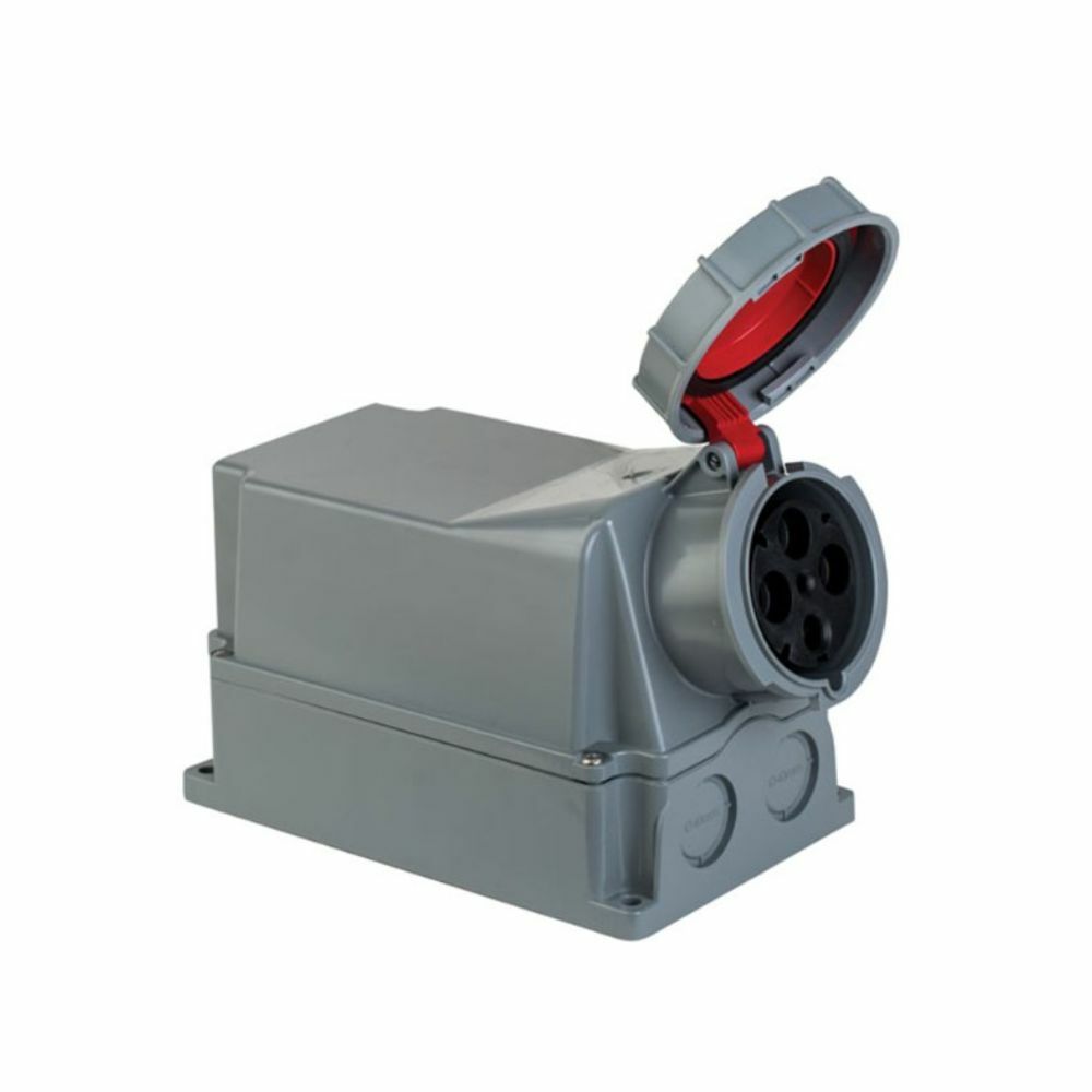 METE ENERJİ 4X125A. IP67 DUVAR PRİZİ EĞİKGÖVDELİ-MET-ENR