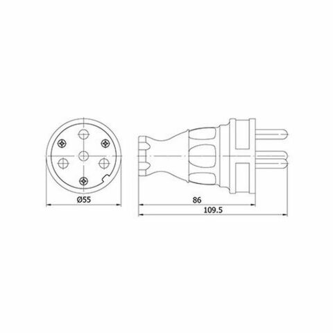 METE ENERJİ 3X25A. DÜZ FİŞ 401003