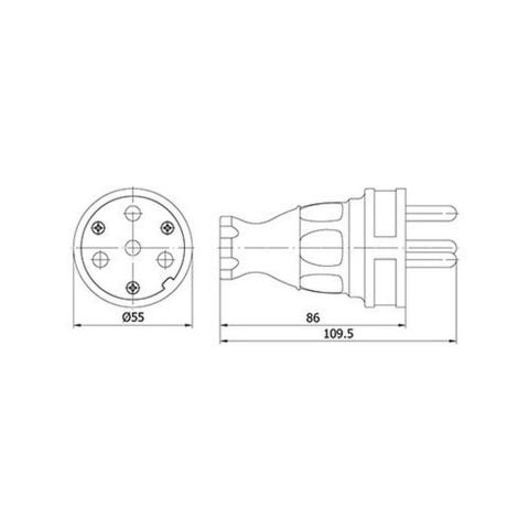 METE ENERJİ 3X25A. DÜZ FİŞ 401003