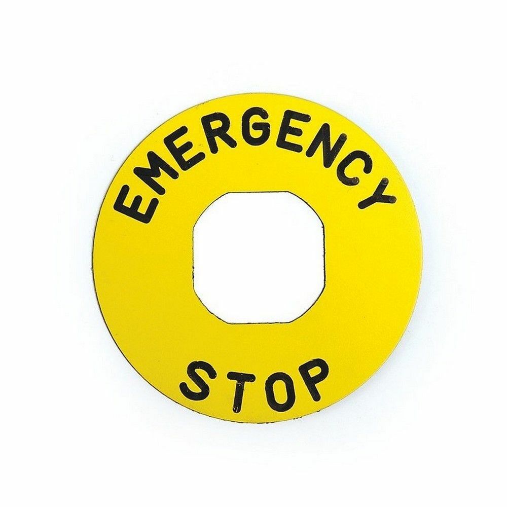 EMAS BET60P B ETİKET PLASTİK-60 MM EMERGENCY STOP