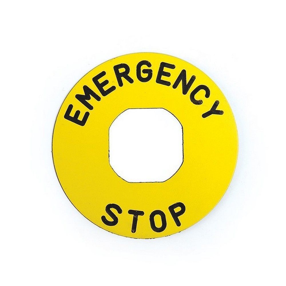 EMAS BET60P B ETİKET PLASTİK-60 MM EMERGENCY STOP