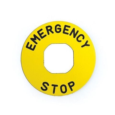 EMAS BET60P B ETİKET PLASTİK-60 MM EMERGENCY STOP