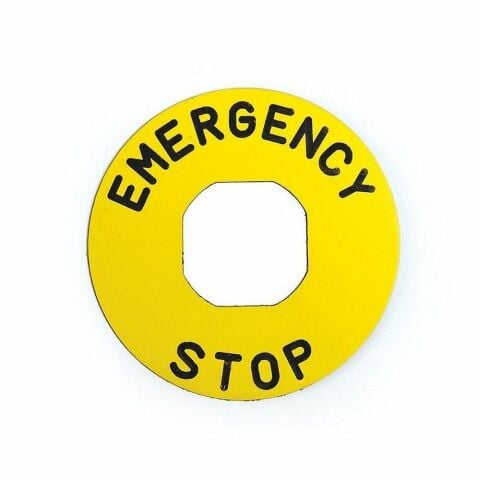 EMAS BET60P B ETİKET PLASTİK-60 MM EMERGENCY STOP
