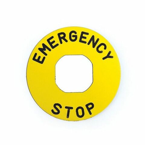 EMAS BET60P B ETİKET PLASTİK-60 MM EMERGENCY STOP
