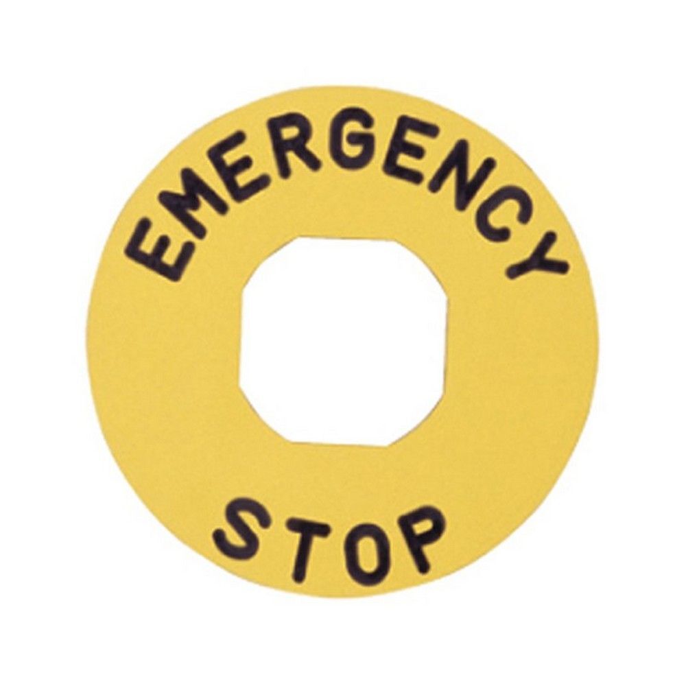 EMAS BET90P B ETİKET PLASTİK-90 MM EMERGENCY STOP