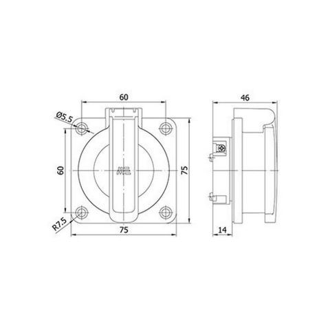 METE ENERJİ 3X25A. MAKİNE PRİZİ 401042
