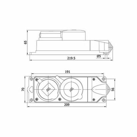METE ENERJİ 3X25A. 1 AD./1X16 1 AD. İKİLİ GRUP PRİZ 401050