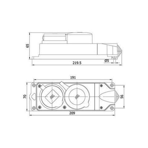 METE ENERJİ 3X25A. 1 AD./1X16 1 AD. İKİLİ GRUP PRİZ 401050