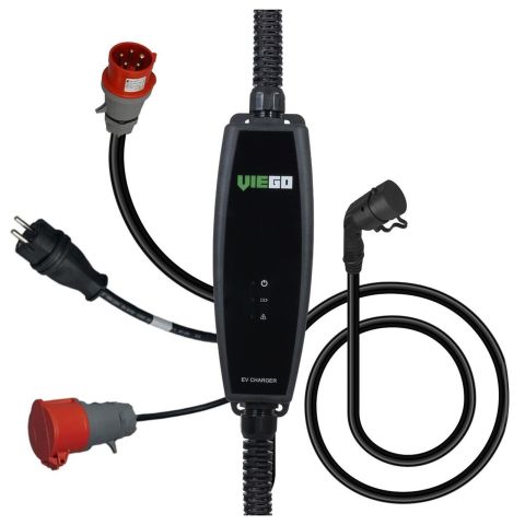 VIEGO 11-22KW 16/32A Trifaze Mobil Şarj Cihazı (Switch)+ 3,7 kW Dönüştürücü