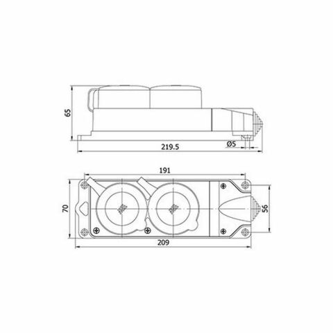 METE ENERJİ 3X25A. İKİLİ GRUP PRİZ 401053