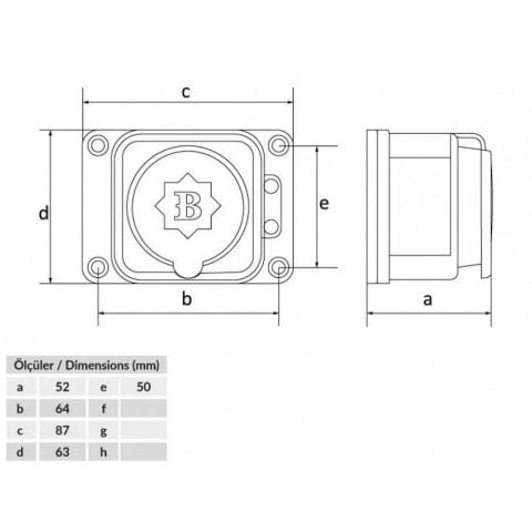 BEMİS BK1-1402-3511 DUVAR PRİZ