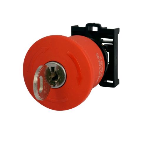 EATON M22-PVS45P-RS BUTON AKSESUARI: ACİL DURDURMA BUTONU KAFASI (MANTAR, ÇEVİRMELİ), 45MM, RONIS KİLİTLİ
