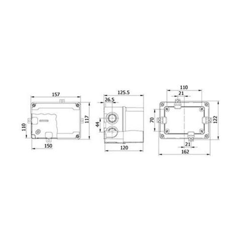 METE ENERJİ 110X150X120 TERMOPLASTİK BUAT DERİN KAPAKLI ŞEFFAF 40201607
