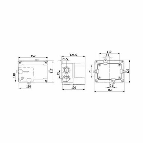 METE ENERJİ 110X150X120 TERMOPLASTİK BUAT DERİN KAPAKLI ŞEFFAF 40201607
