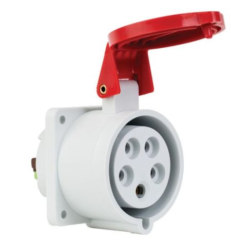 METE ENERJİ T132002 5X32A 3P+N+E 6H/50-60HZ 380-415V IP44 CEE NORM HIZLI BAĞLANTILI DÜZ MAKİNE PRİZİ