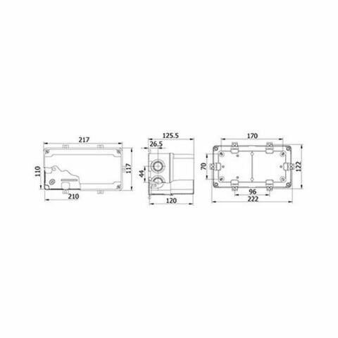METE ENERJİ 110X210X120 KLEMENS KUTUSU DERİN KAPAKLI ŞEFFAF 40202307