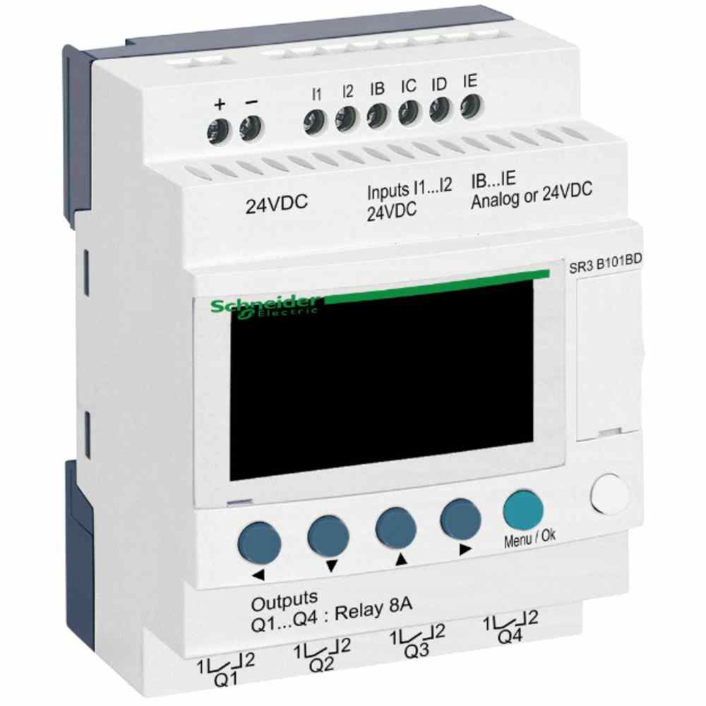 SCHNEIDER ZELİO AKILLI RÖLE 10 I-O 24 VDC SR3B101BD