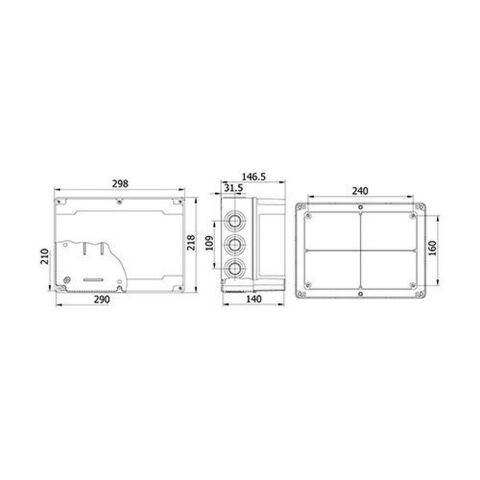 METE ENERJİ 210X290X140 TERMOPLASTİK BUAT ŞEFFAF DERİN KAPAK 40203207