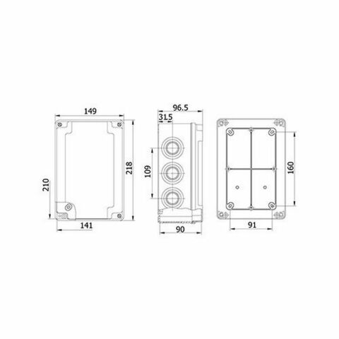 METE ENERJİ 140X210X90 TERMOPLASTİK BUAT GRİ 40204005