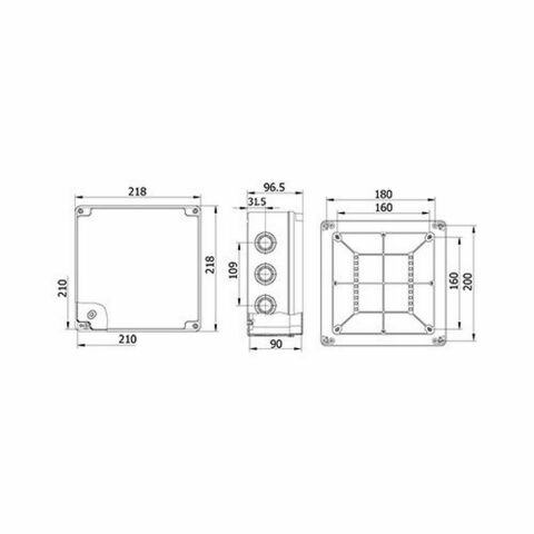 METE ENERJİ 210X210X90 TERMOPLASTİK BUAT ŞEFFAF 40205007