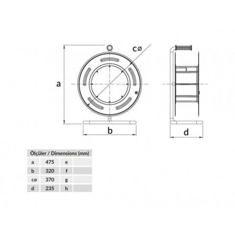 BEMİS BM4-5203-2160 TTR 40M IP44 2X220V-2X380V PRİZLİ METAL MAKARA