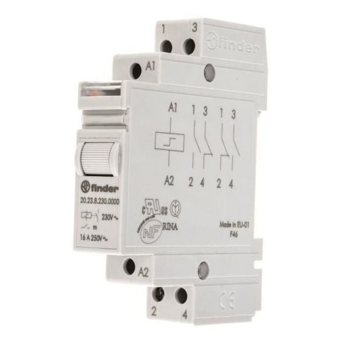 FINDER F.20.23.8.230.0000 MODÜ ADIM RÖLE İKİ FAZ 1NC+1NO 20A