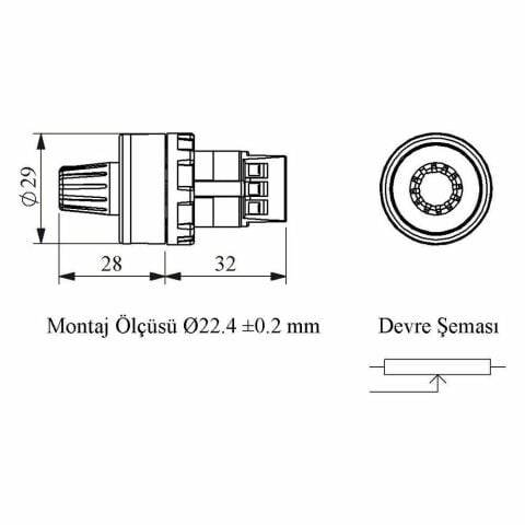 EMAS BPR01K B POTANSİYOMETRE 1K OHM