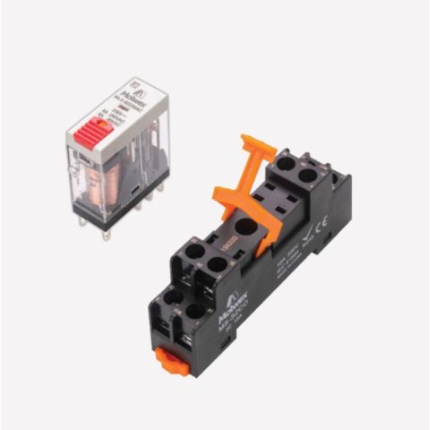 MOLWEX MLX-S224AC 2CO, 5A, 24V AC, LED+TEST BUTONLU SLİM RÖLE MOLWEX 060 095