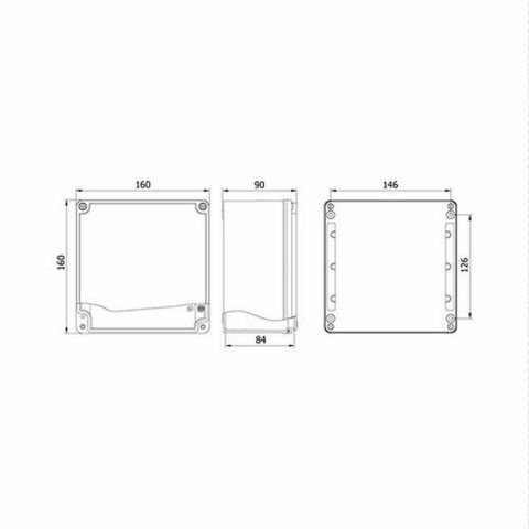 METE ENERJİ 160X160X90 ALÜMİNYUM BUAT 402516