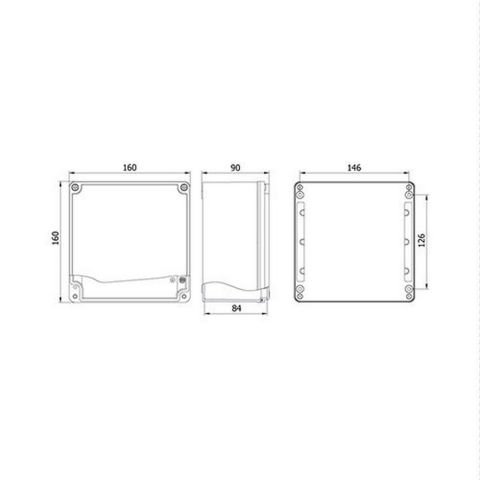 METE ENERJİ 160X160X90 ALÜMİNYUM BUAT 402516