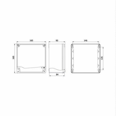 METE ENERJİ 160X160X90 ALÜMİNYUM BUAT 402516