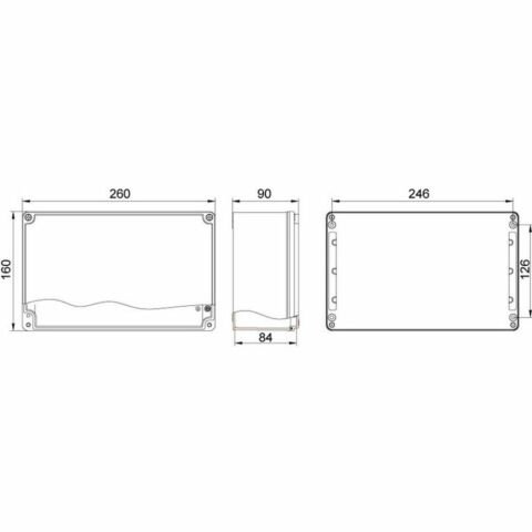 METE ENERJİ 160X260X90 ALÜMİNYUM BUAT MENTEŞELİ 402517H