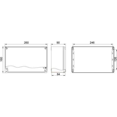 METE ENERJİ 160X260X90 ALÜMİNYUM BUAT MENTEŞELİ 402517H