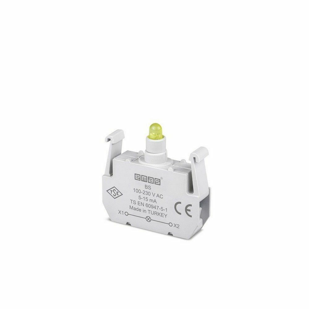EMAS BS B SİNYAL SARI LED'Lİ BLOK 100-230 V AC